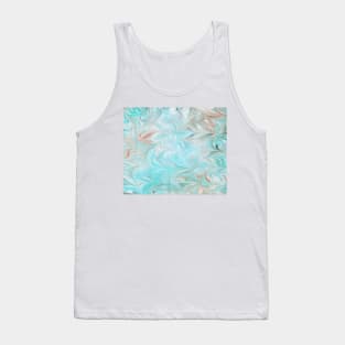 Marbled Paper Abstract Dusky Rose Tank Top